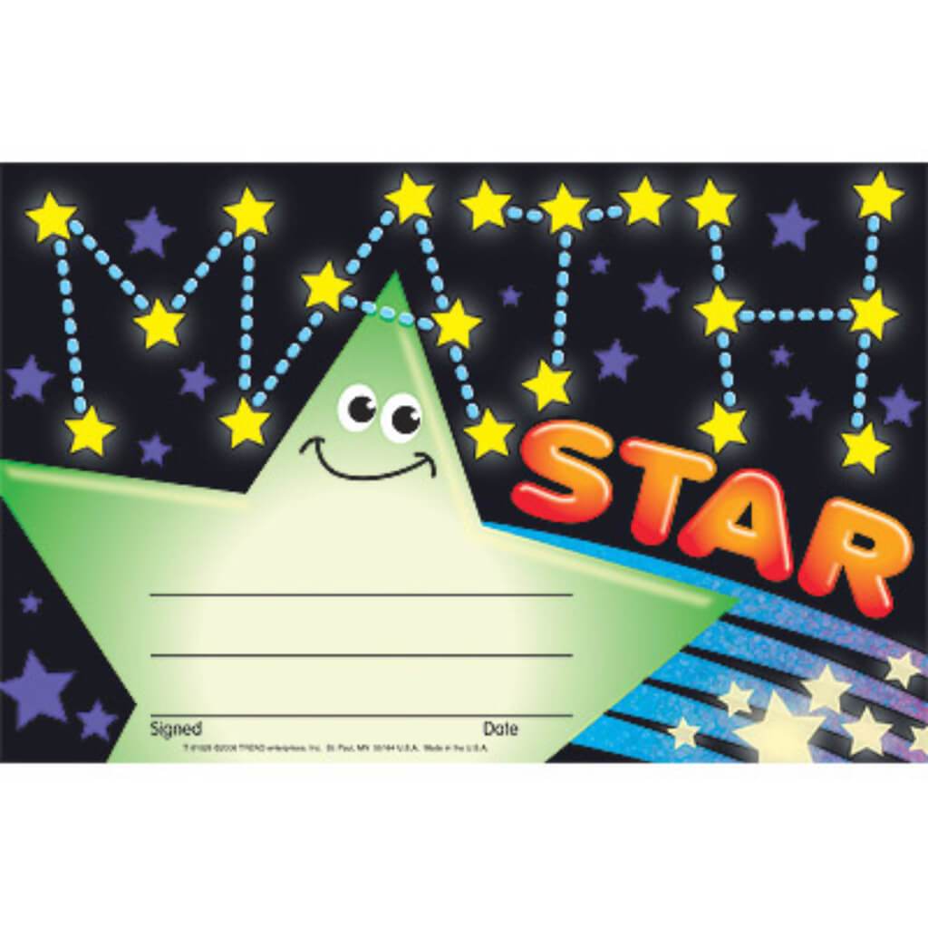 Math Star Recognition Awards 