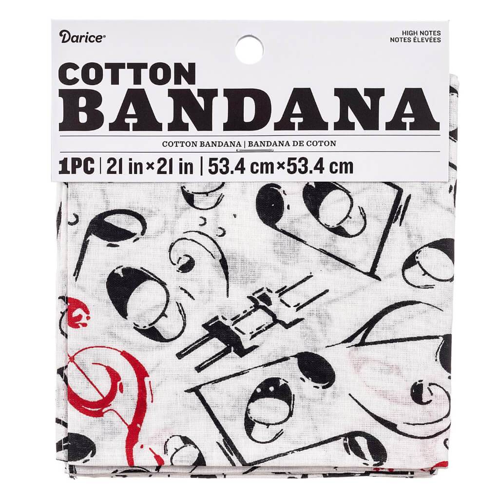 Musical Note Bandana: 21 Inches