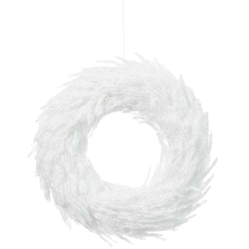 Polyfoam Wreath: White, 13 Inches