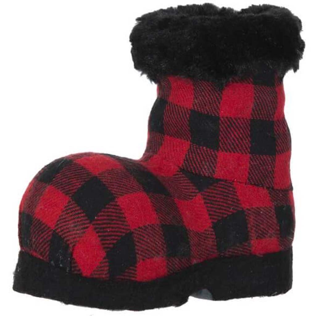 Santa Boot Decoration: Black/Red, 3.3 x 5.1 Inches