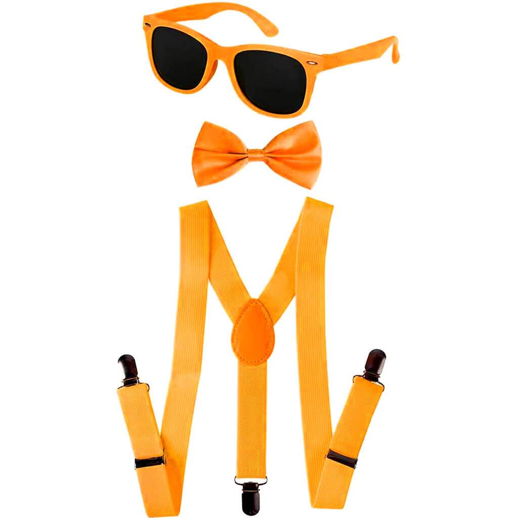 Neon Suspender, Bowtie Accessory Set