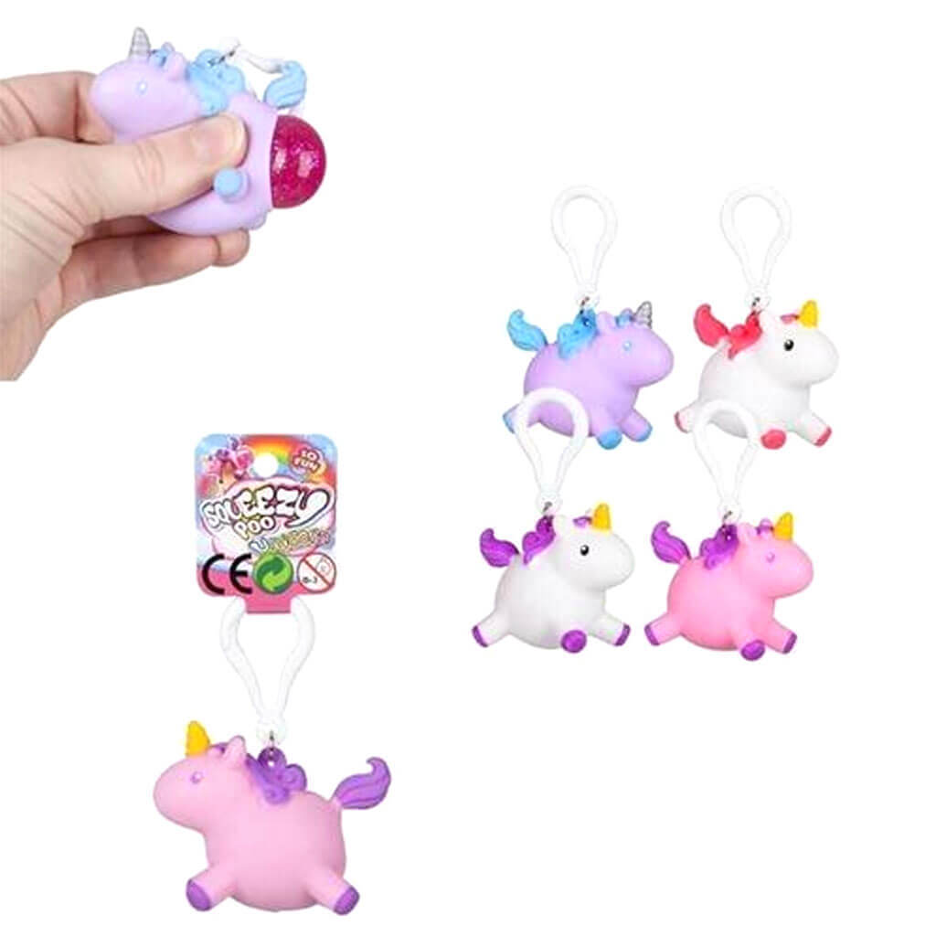 Unicorn Squeezy Poo Keychain