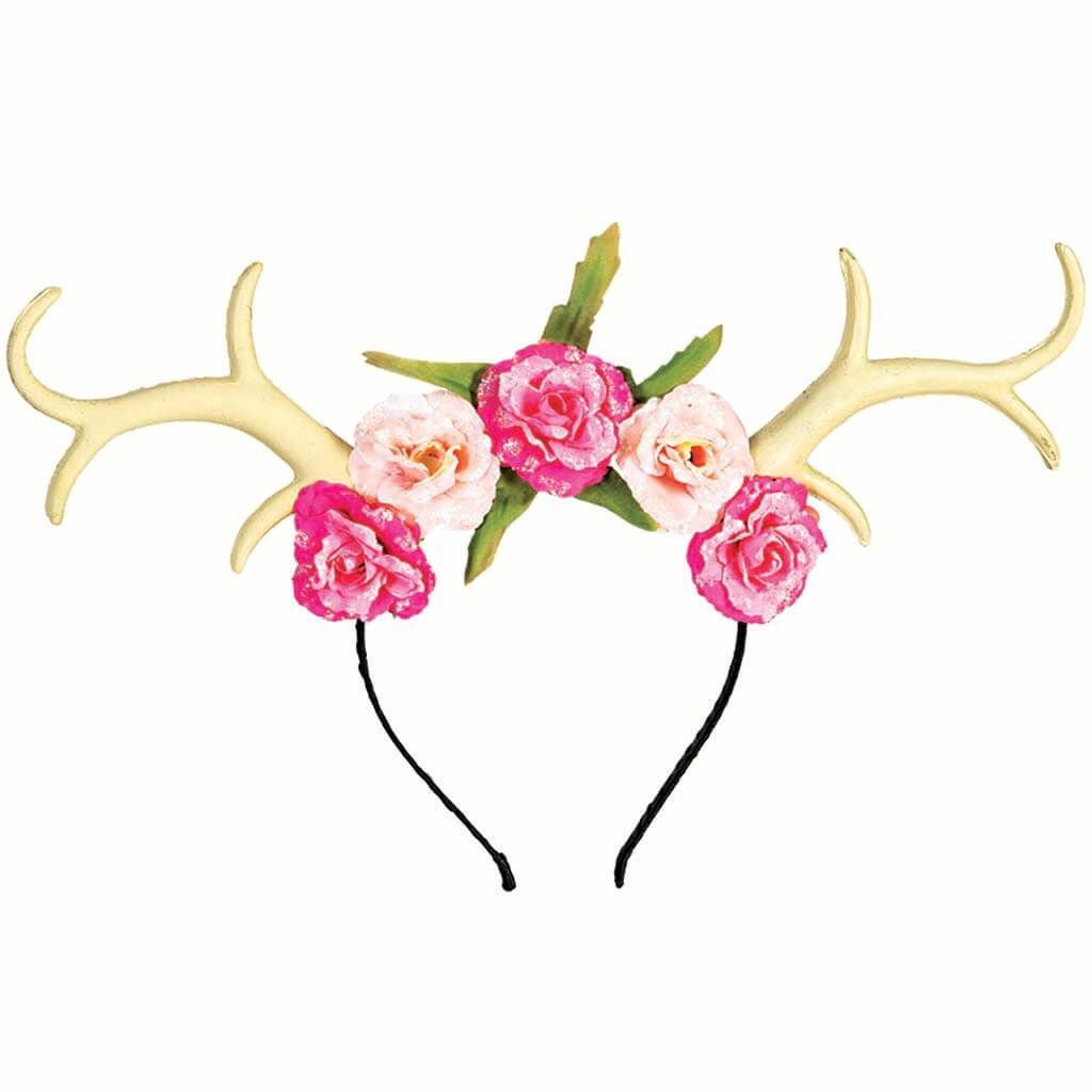 Antlers with Flower Headband