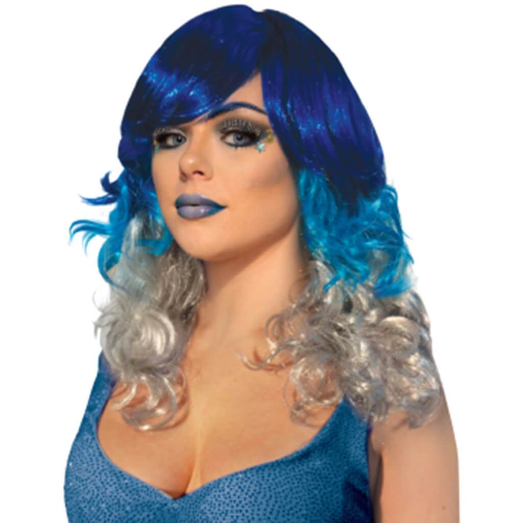 Space Goddes Wig Blue/Gray