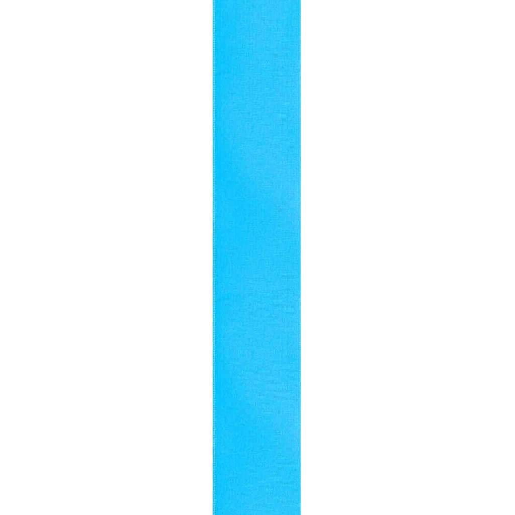 Single Face Satin Island 5/8in x 18ft Blue