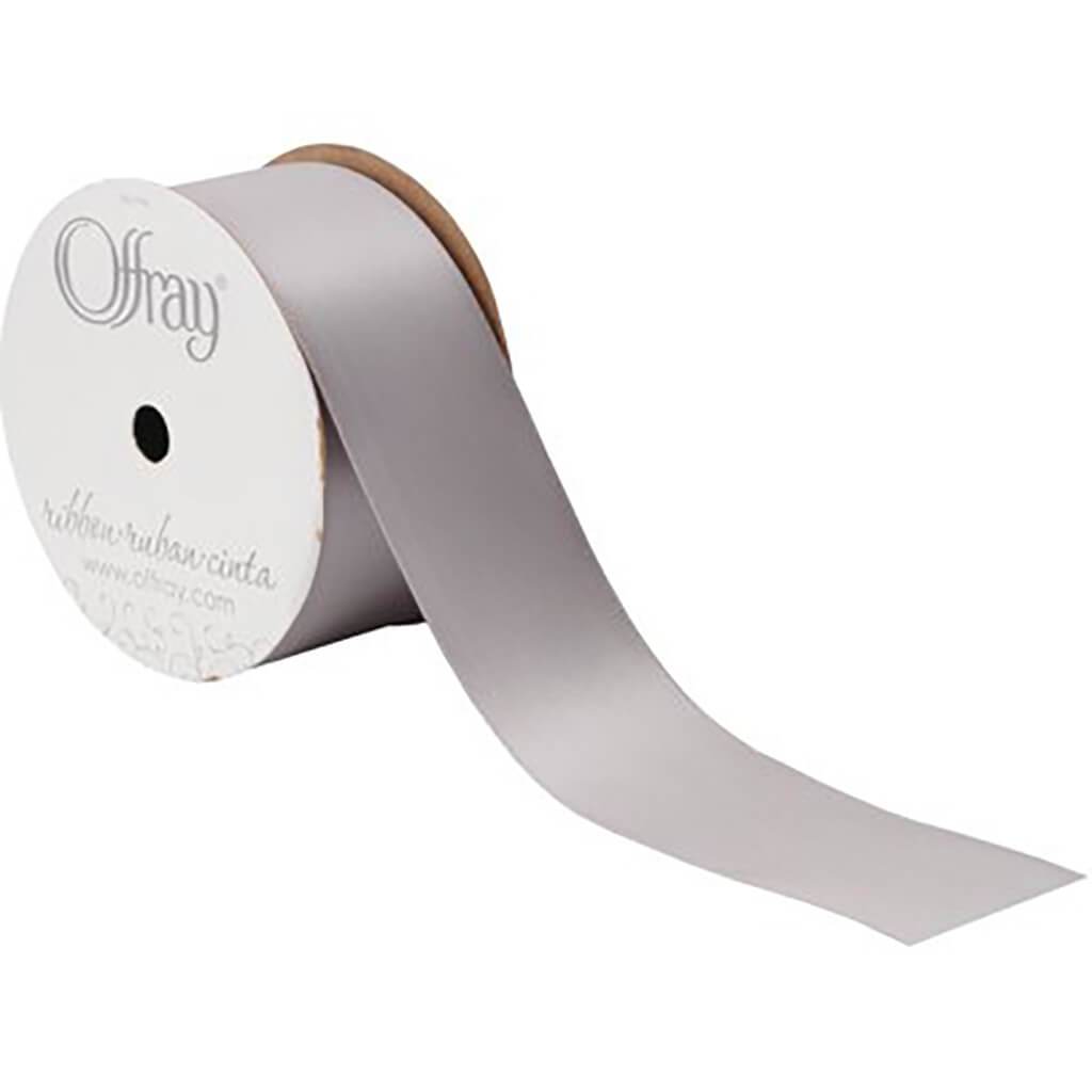 Ribbon Express Single Face Satin Opal/Gray 12ft x 1.5in
