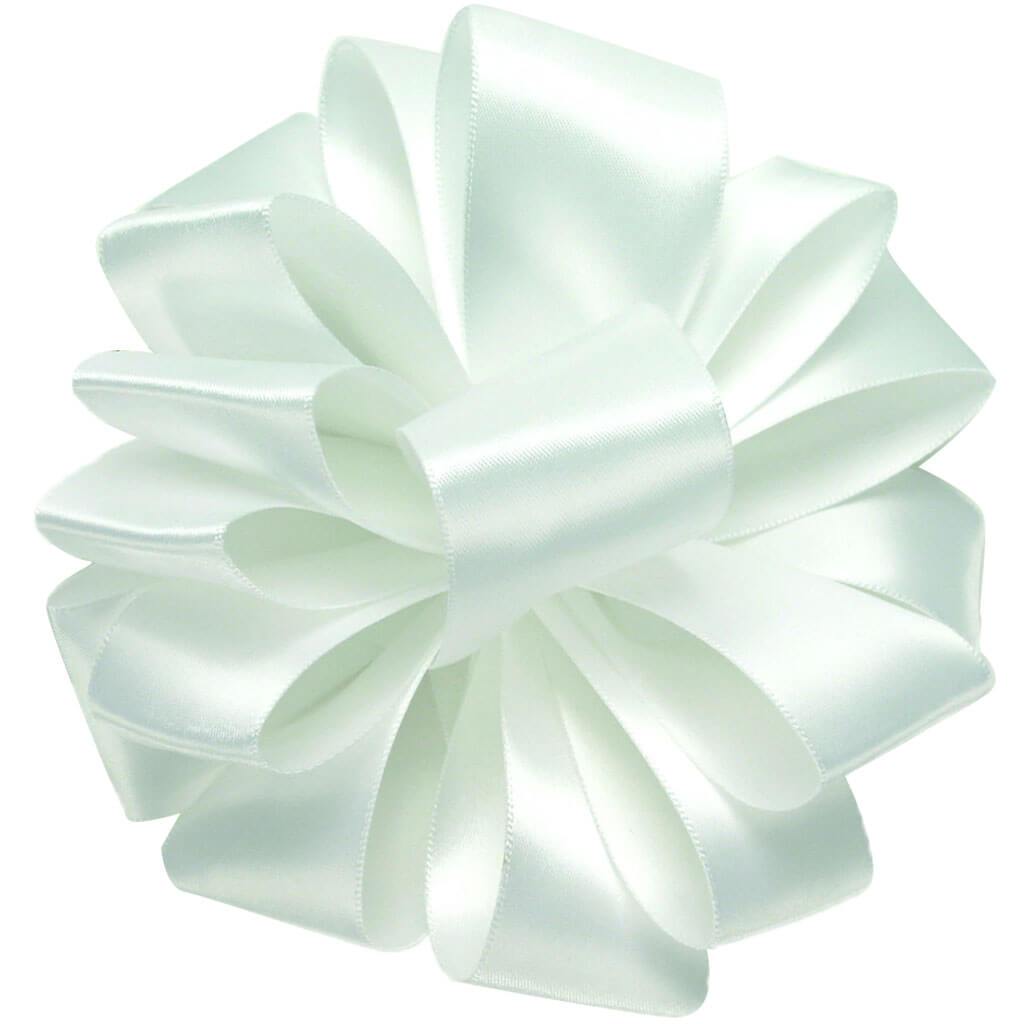 Ribbon Express Double Face Satin 3/8in x 18ft White