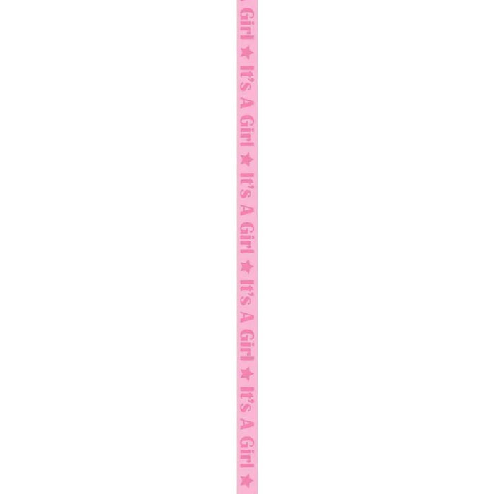 It's A Girl Celebration Ribbon Offray 3/8in x 12ft