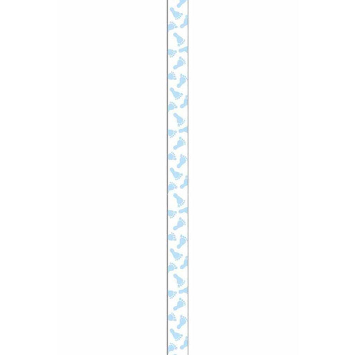 Babyfeet Satin Ribbon 3/8in x 12ft Blue