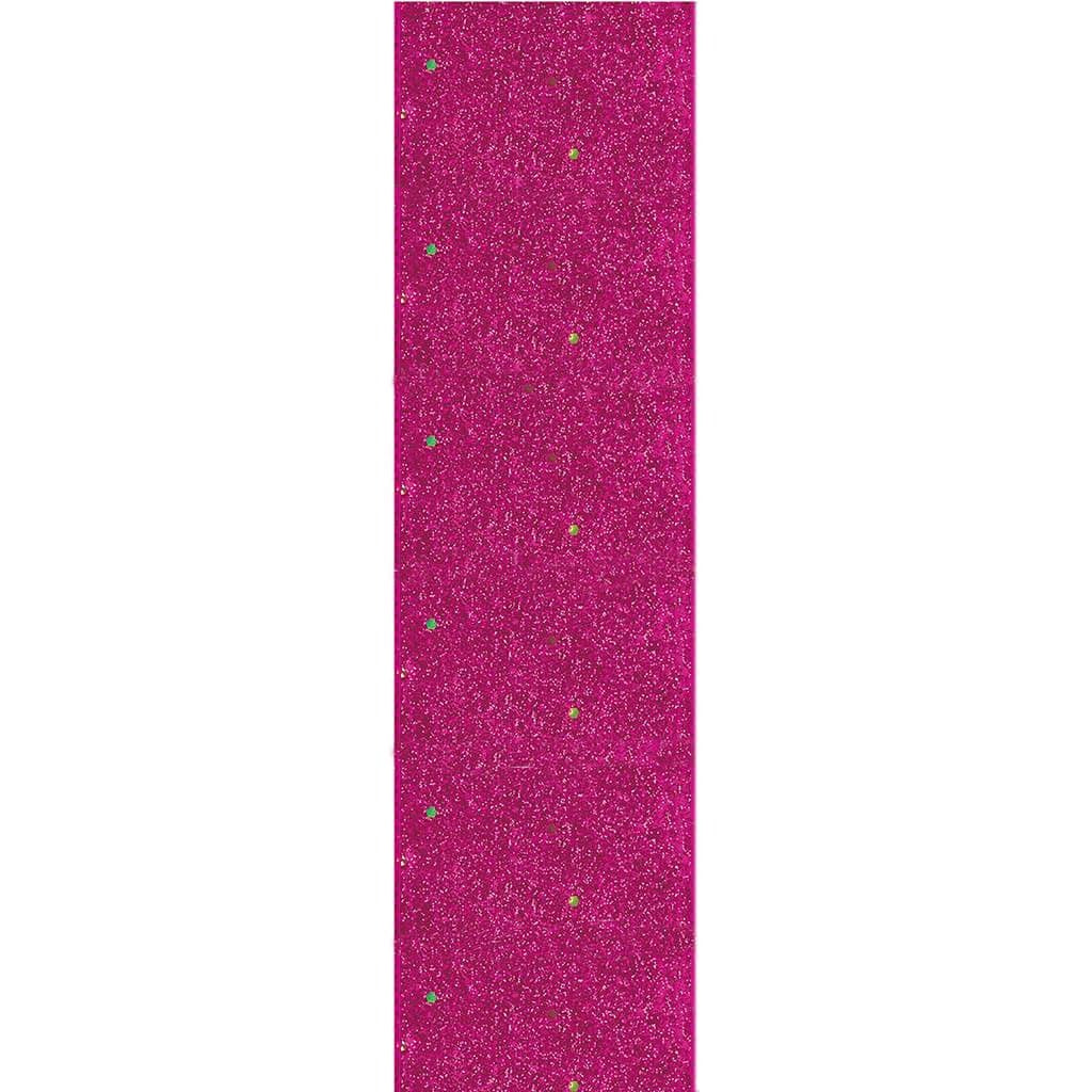 Glitterie Wired Edge 1.5in x 9ft Fuchsia