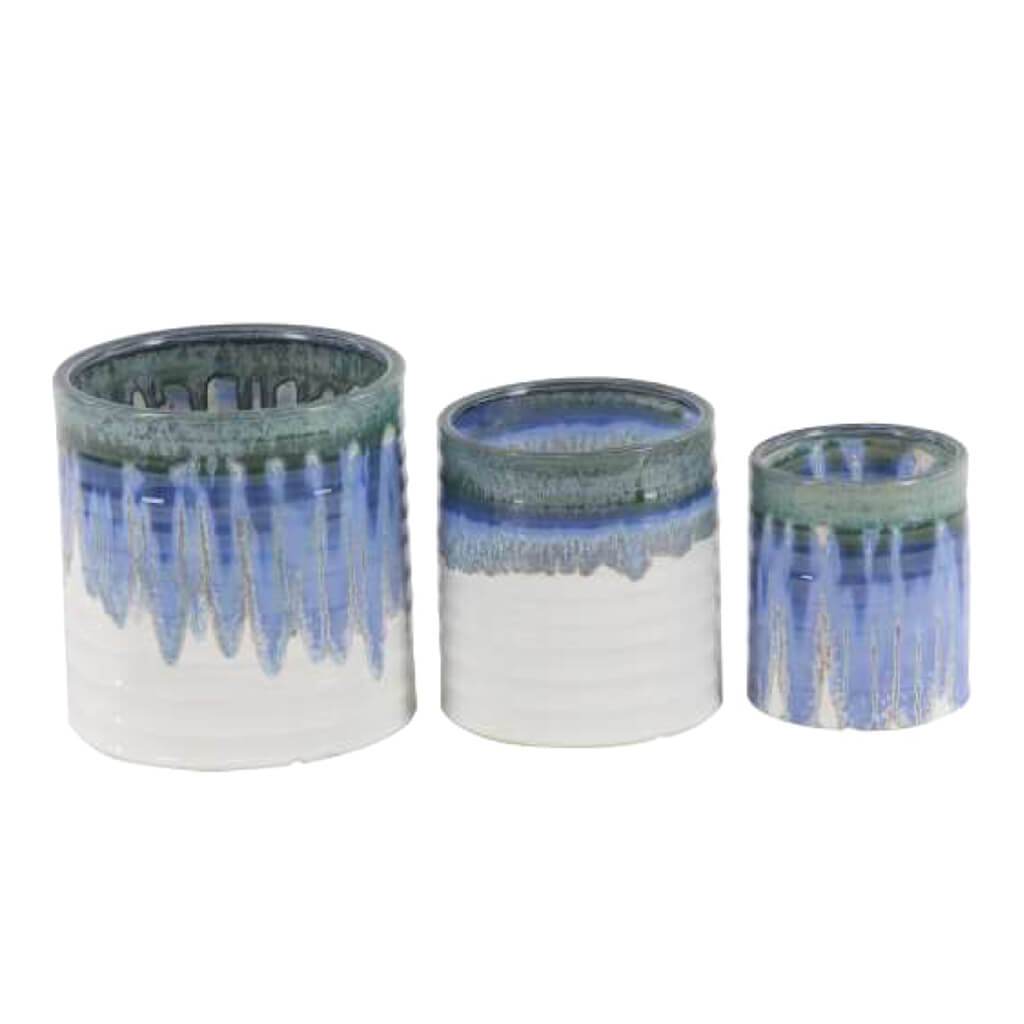 Ceramic Planter Set of 3, 9 in, 7 in, 6 in
