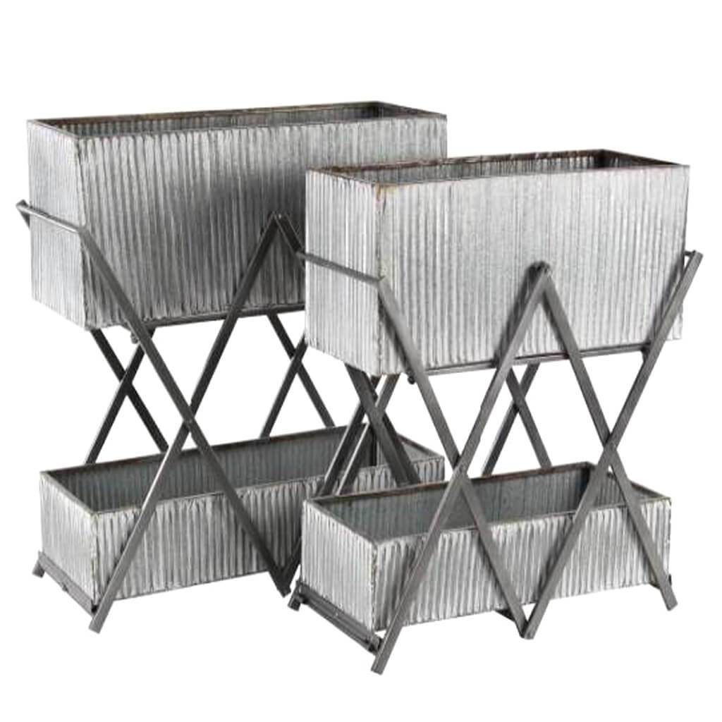 Metal Plant Stand Set of 2, 29 in and 25 in