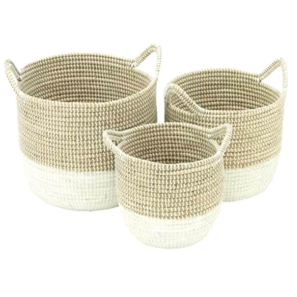 Seagrass Basket Set of 3, 13 in, 16 in, 18 in