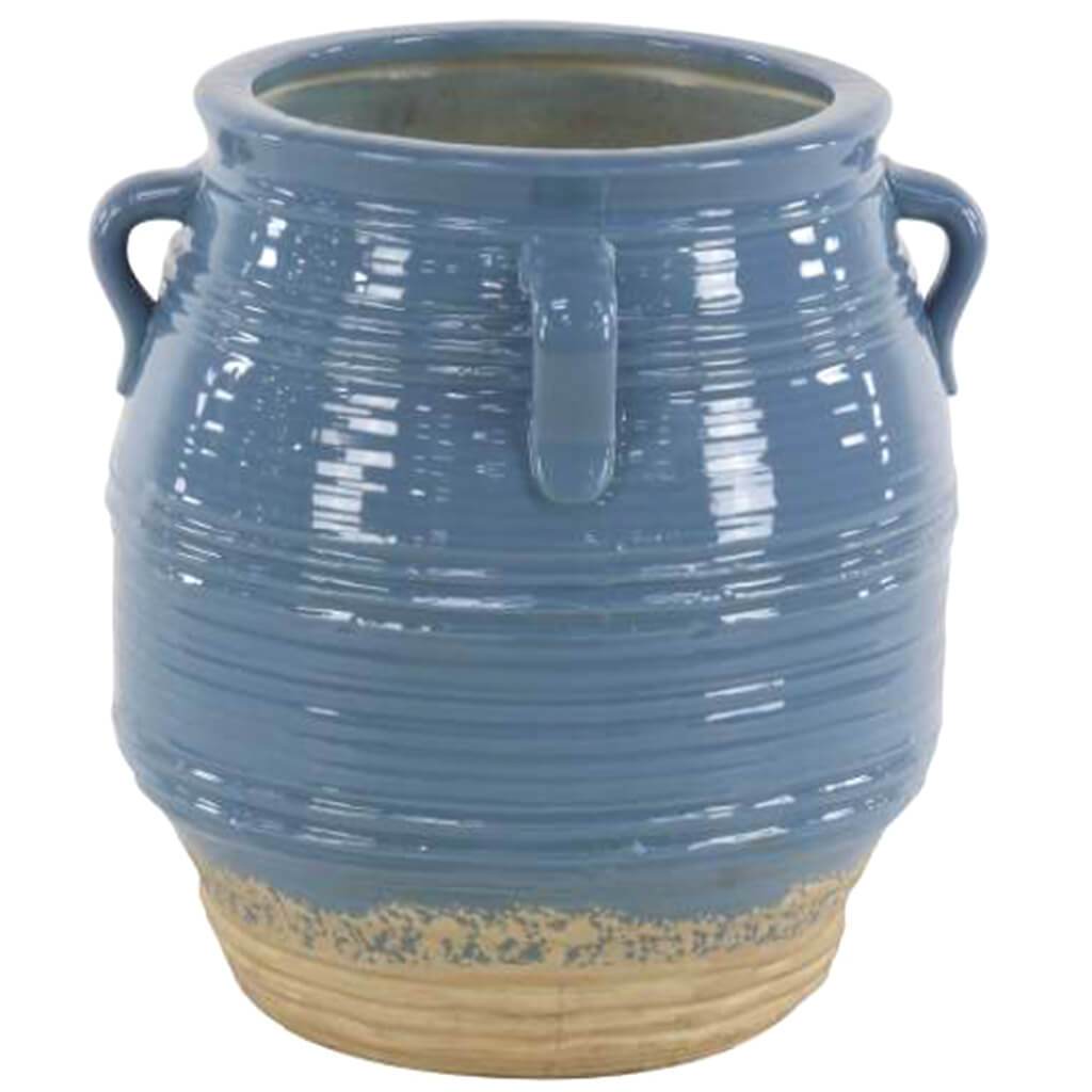 Ceramic Pot Baby Blue 14 in by 15 in