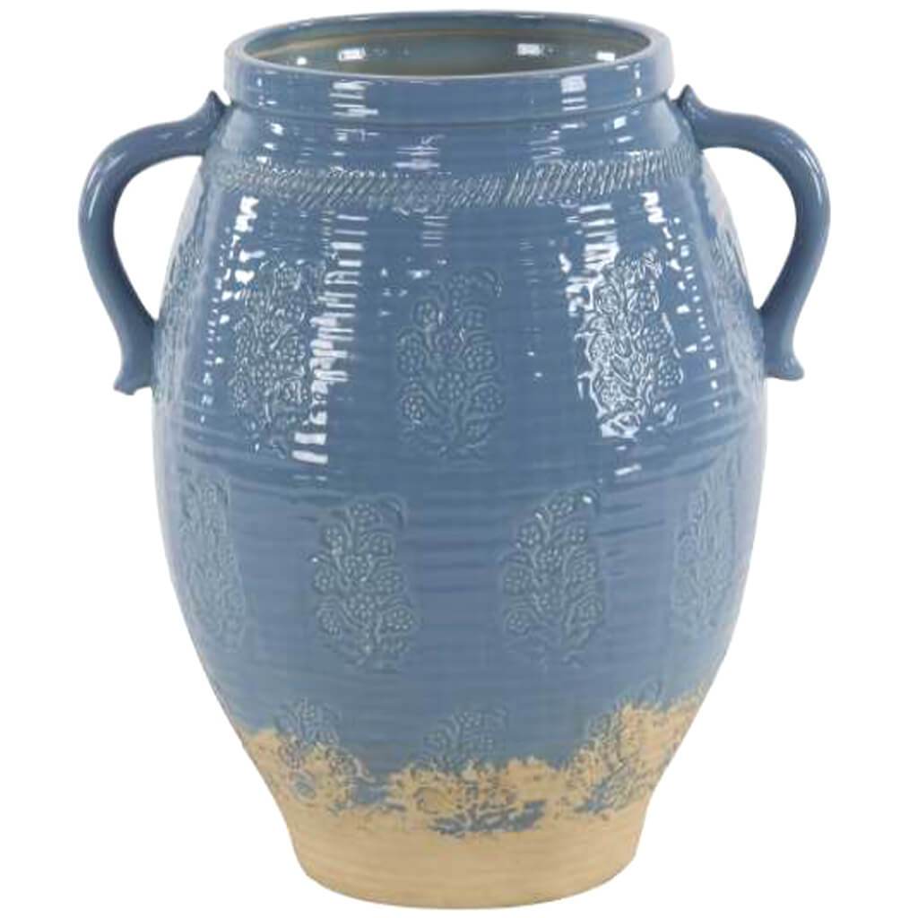 Ceramic Pot Baby Blue 17 in by 19 in