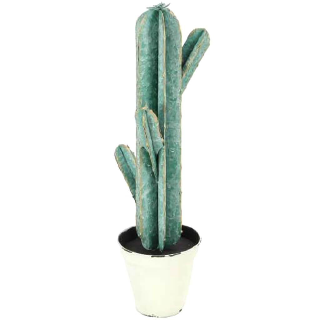 Metal Cactus with Pot 6 in by 19 in