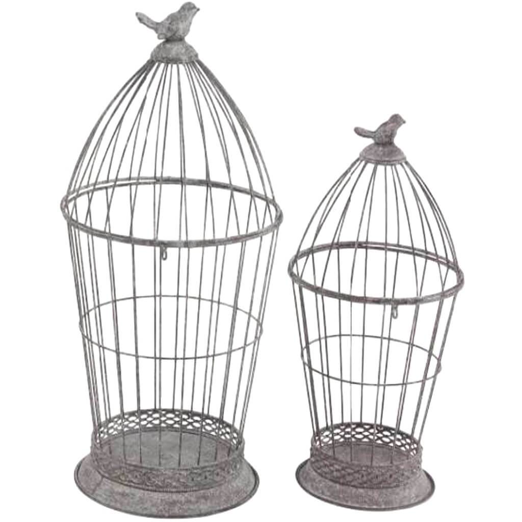 Metal Birdcage Set of 2, 16 in and 20 in