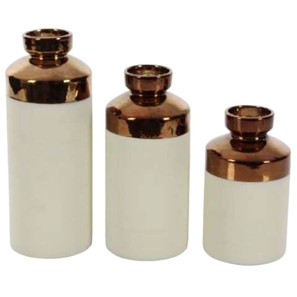 Ceramic Vase Set of 3, 8 in, 10 in, 12 in