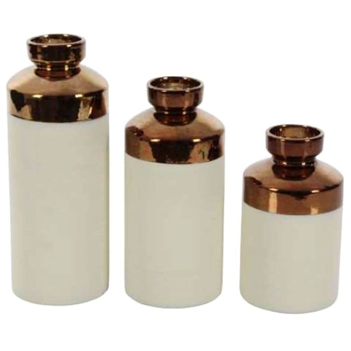 Ceramic Vase Set of 3, 8 in, 10 in, 12 in