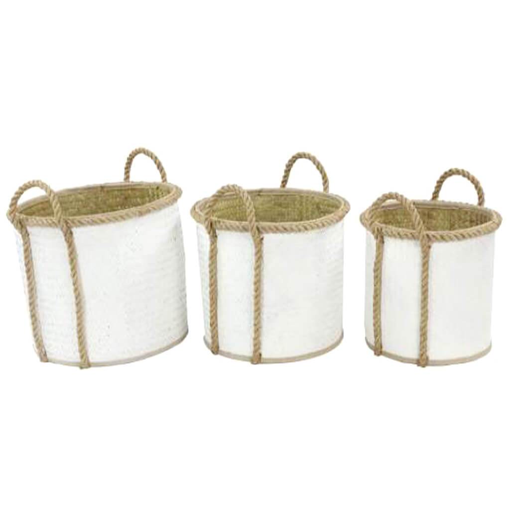 Palm Leaf Basket Set of 3