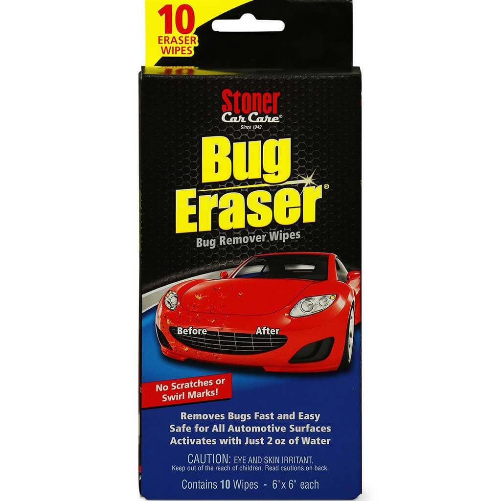 Bug Eraser Car Cleaning Wipes, 10pc