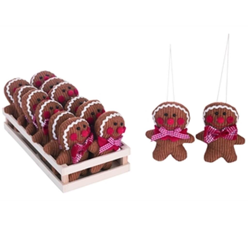 Plush Corduroy Gingerbread Ornament