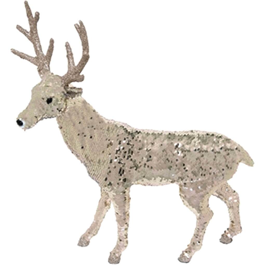 Plastic Standing Sequined Deer