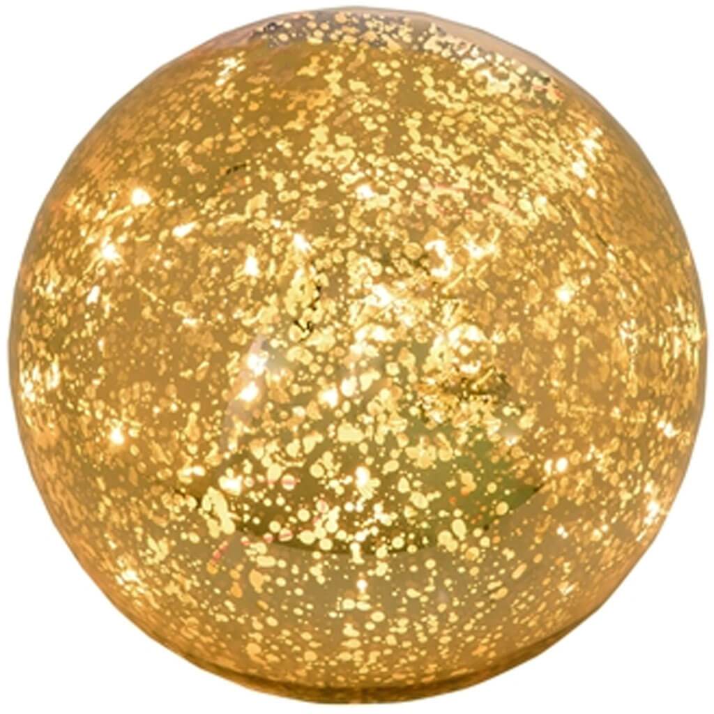 Mercury Glass Light Up Orb Deco Small