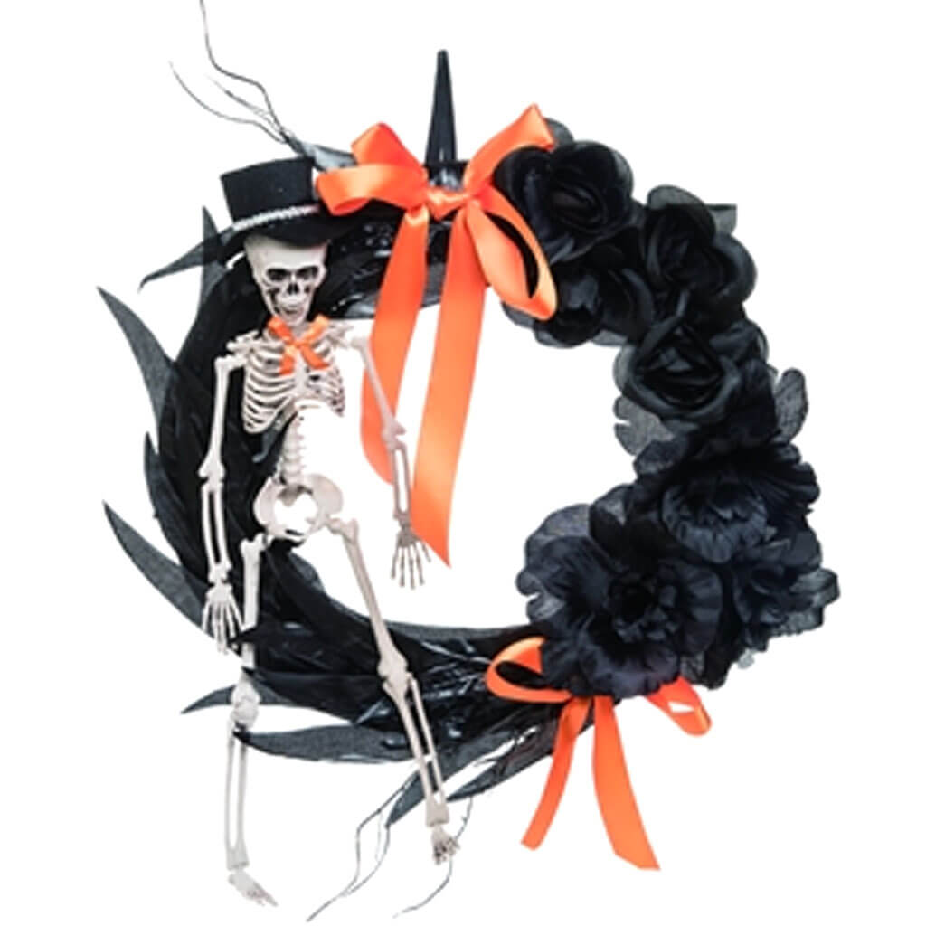 Foam/Plastic Feather Skeleton Wreath