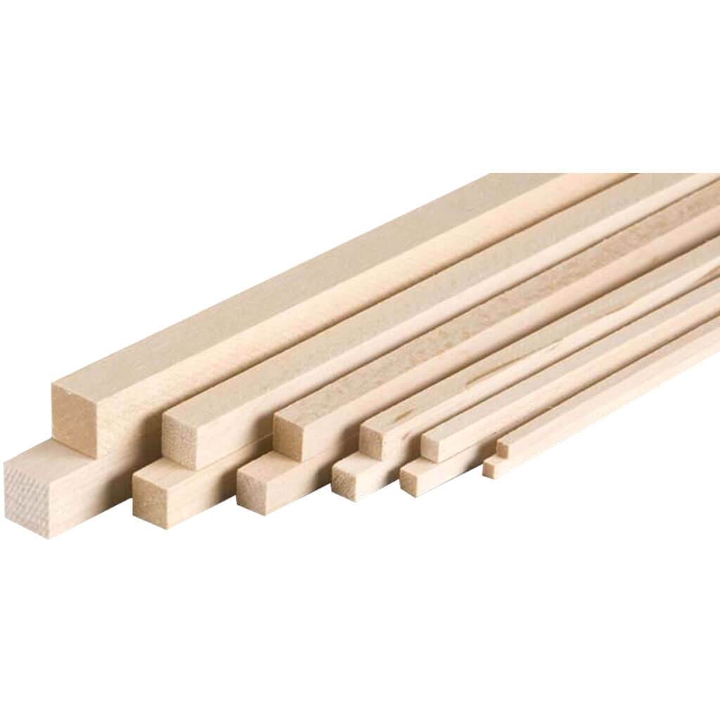 Basswood Square Dowels Set of 12