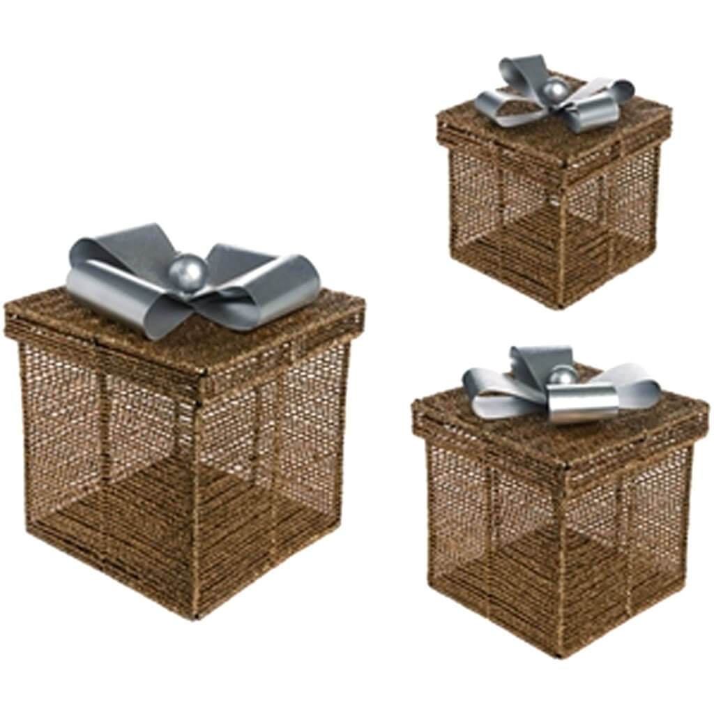 Metal Rattan Glitzy Nesting Presents