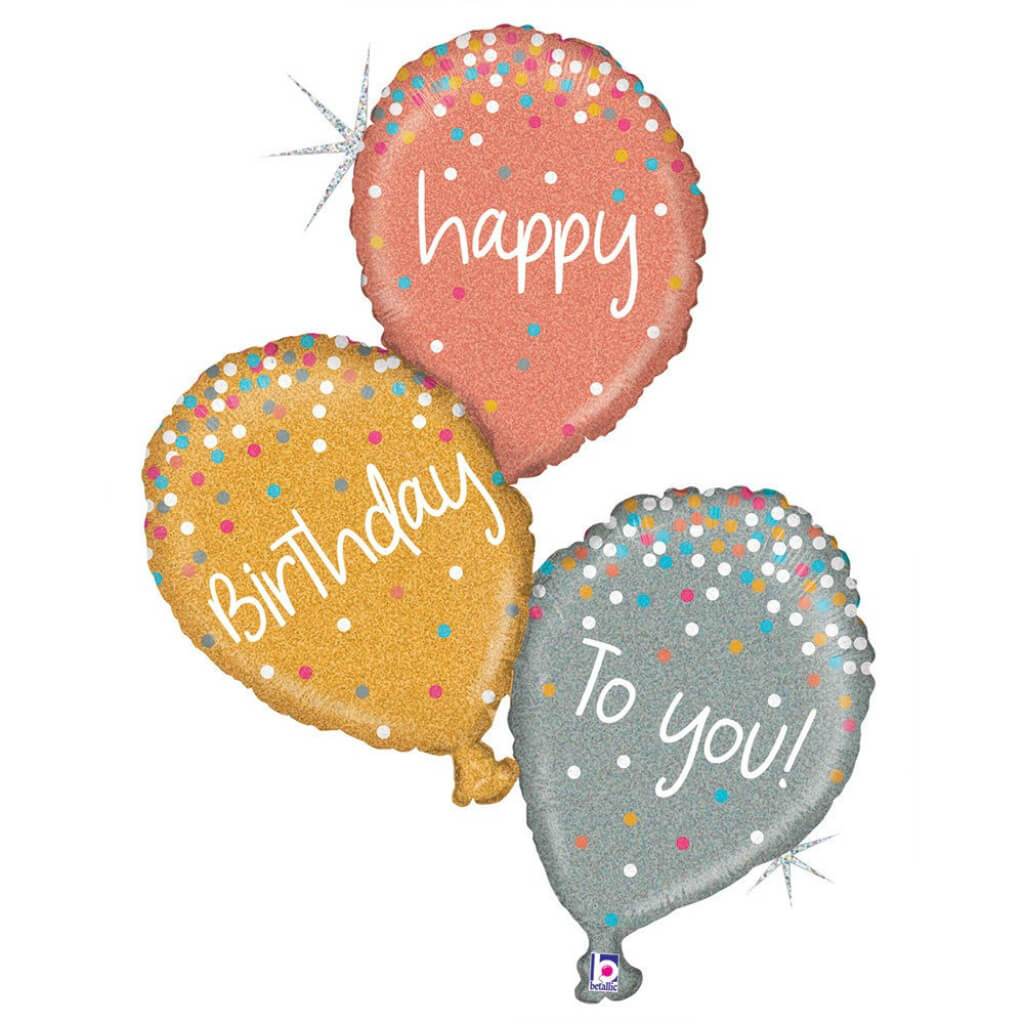 Rose Gold Birthday Balloon, 40in