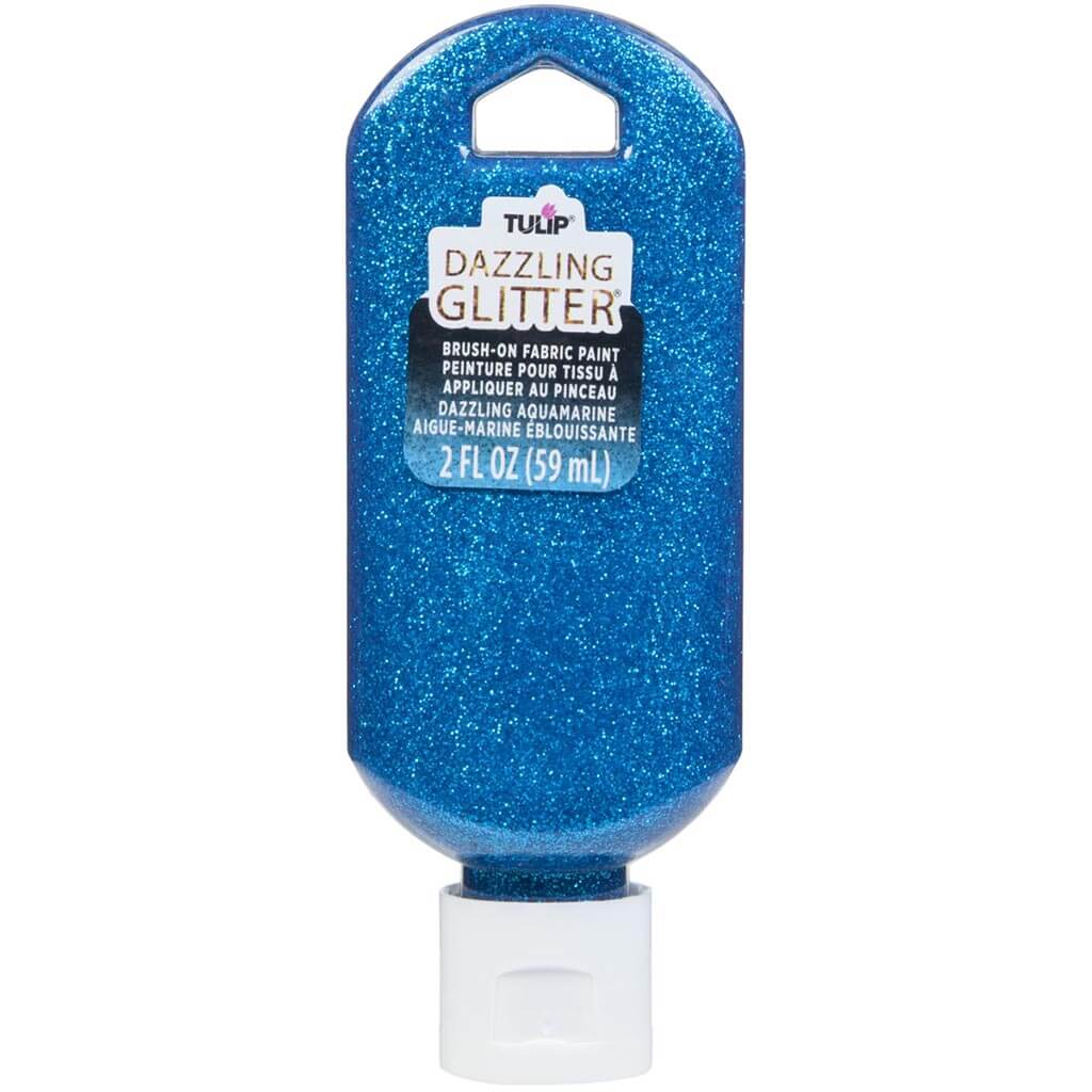 Tulip Dazzling Glitter Brush On Fabric Paint 2oz