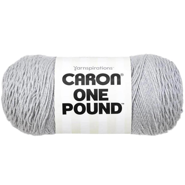 Caron One Pound Yarn - Soft Gray Mix: 812 Yards