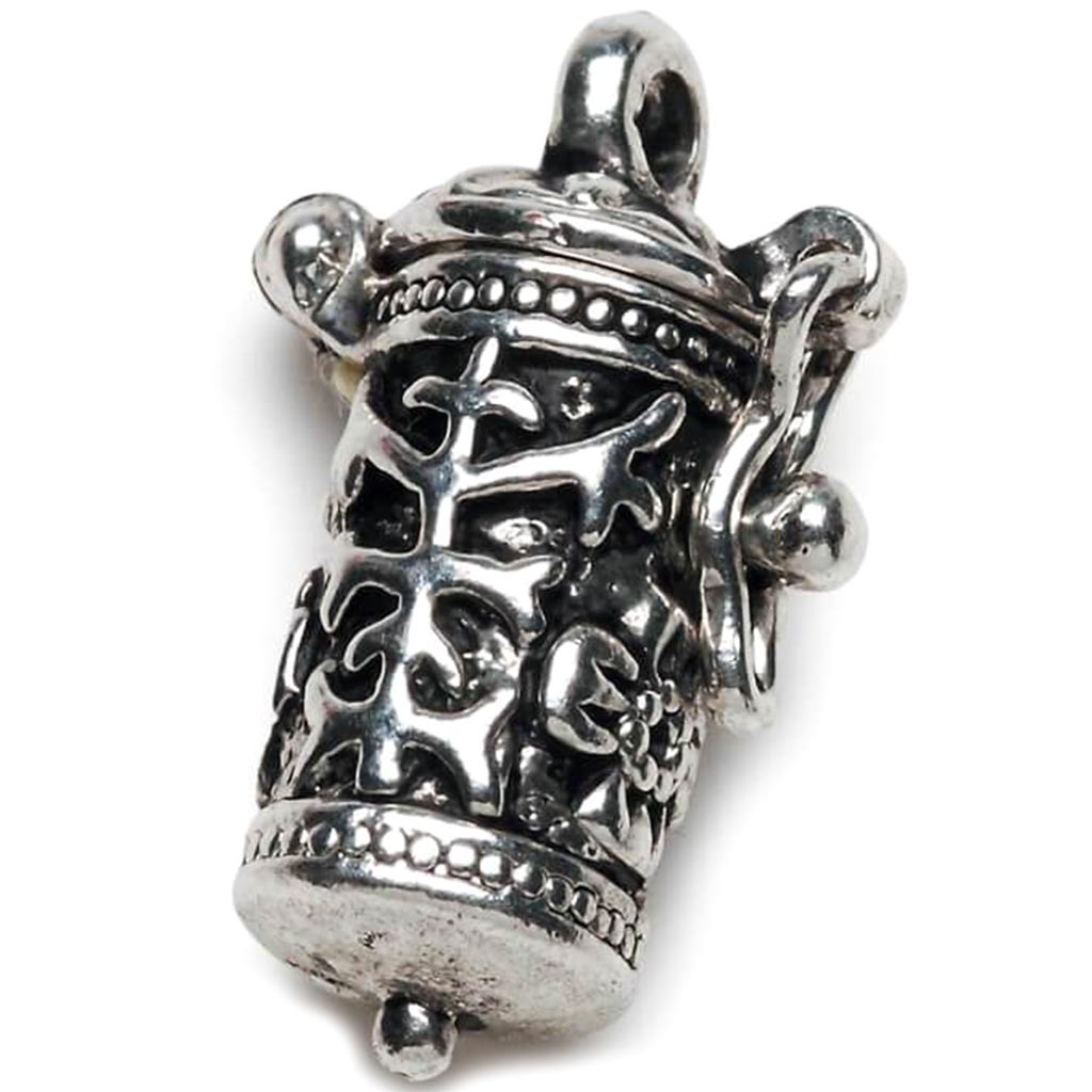 Charm Prayer Box Time Capsule Antiqued Silver