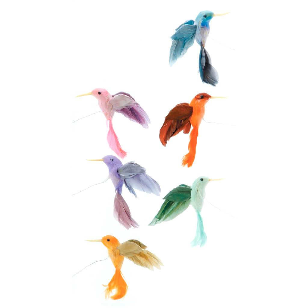 Bird Hummingbird Assorted Colors 3in