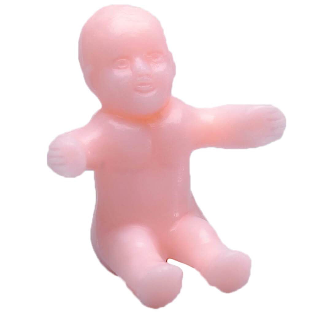 Baby Shower Accents Mini Plastic Babies Pink 12pcs