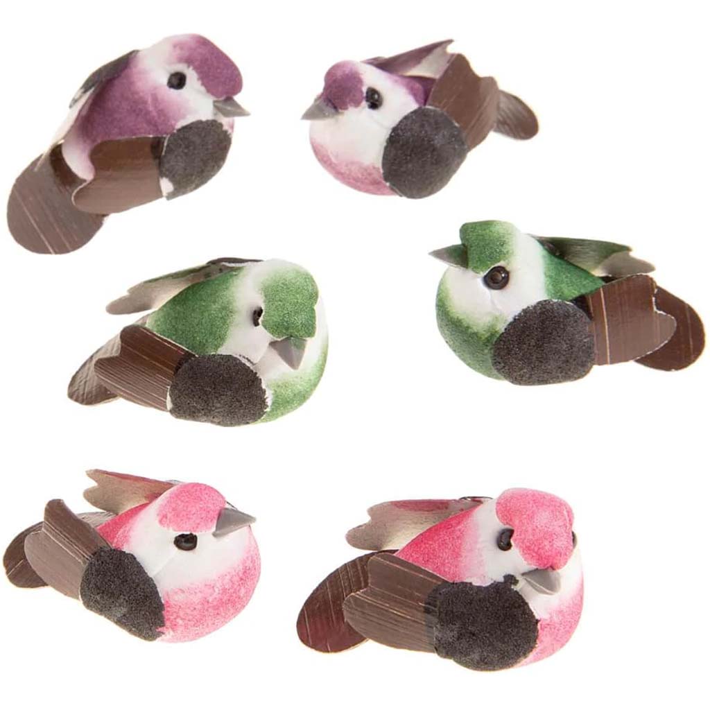 Mushroom Birds 4 Assorted Colors