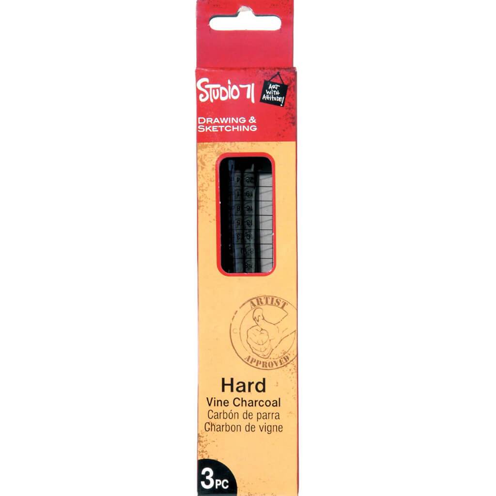 Studio 71 Thin Hard Vine Charcoal 3pcs