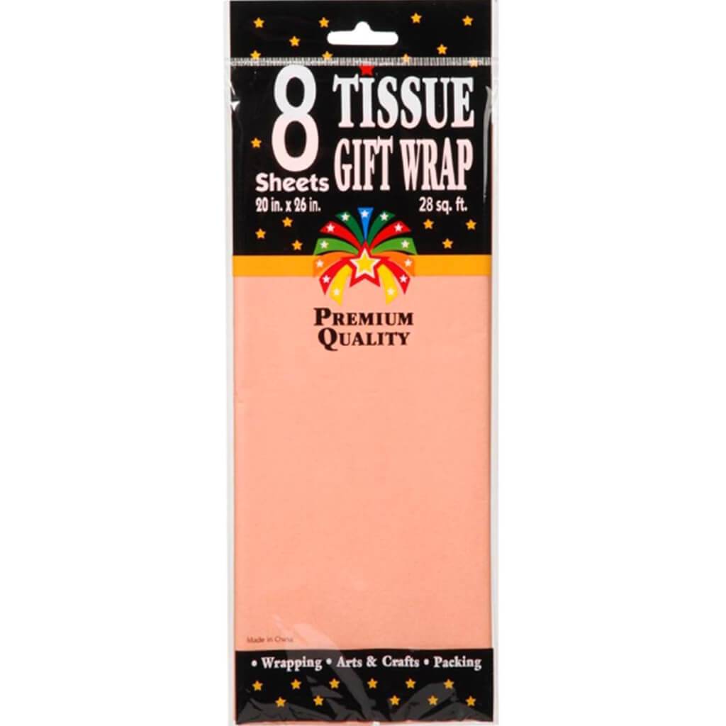 Tissue Paper Peach 20 x 26in 8 Sheets