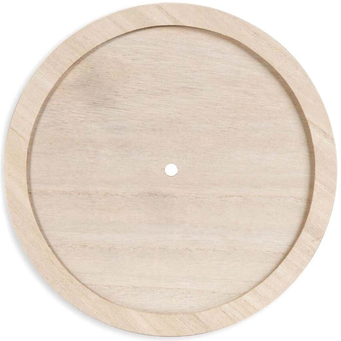 Clock Face: Unnumbered & Unfinished Wood Circle With Raised Trim