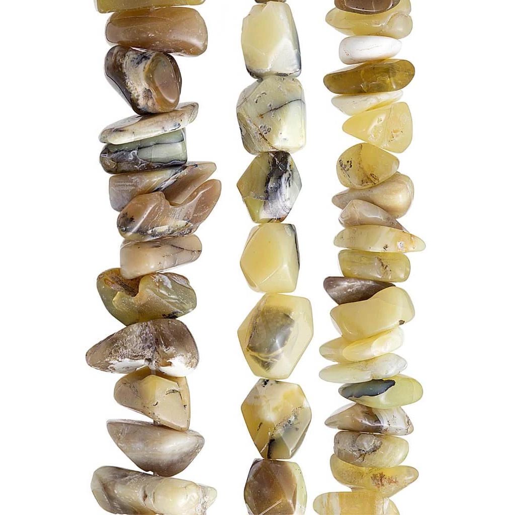 Yellow Opal Bead Strand: 15 Inches, Assorted Styles