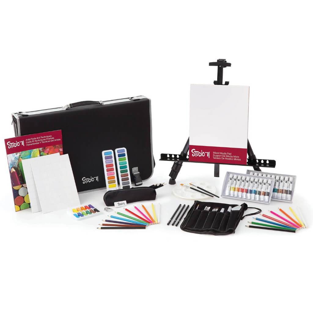 Studio 71 All Media Art Set With Easel: 101 Pieces