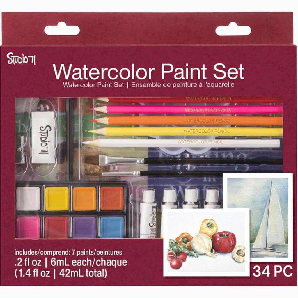 Studio 71 Getting Started Watercolor Set: 34 Pieces