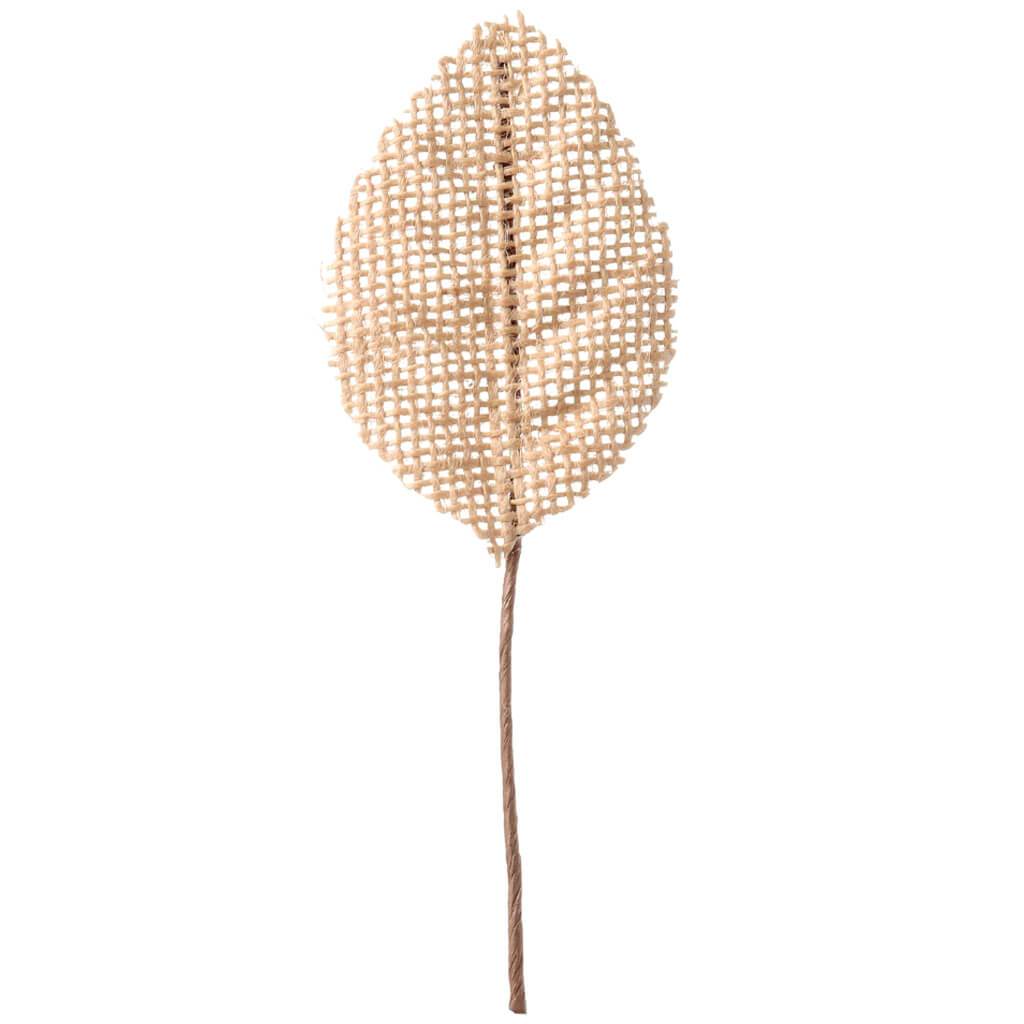 David Tutera Burlap Leaves: 1.5 x 4.5 Inches, 24 Pieces