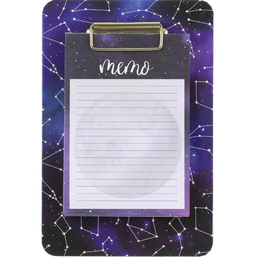 Clipboard And Memo Pad: Galaxy, 80 Sheets