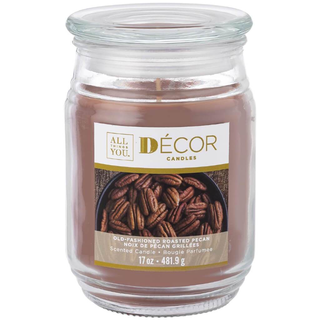 Decor Candle Jar Old Fashion Roasted Pecan, 17oz