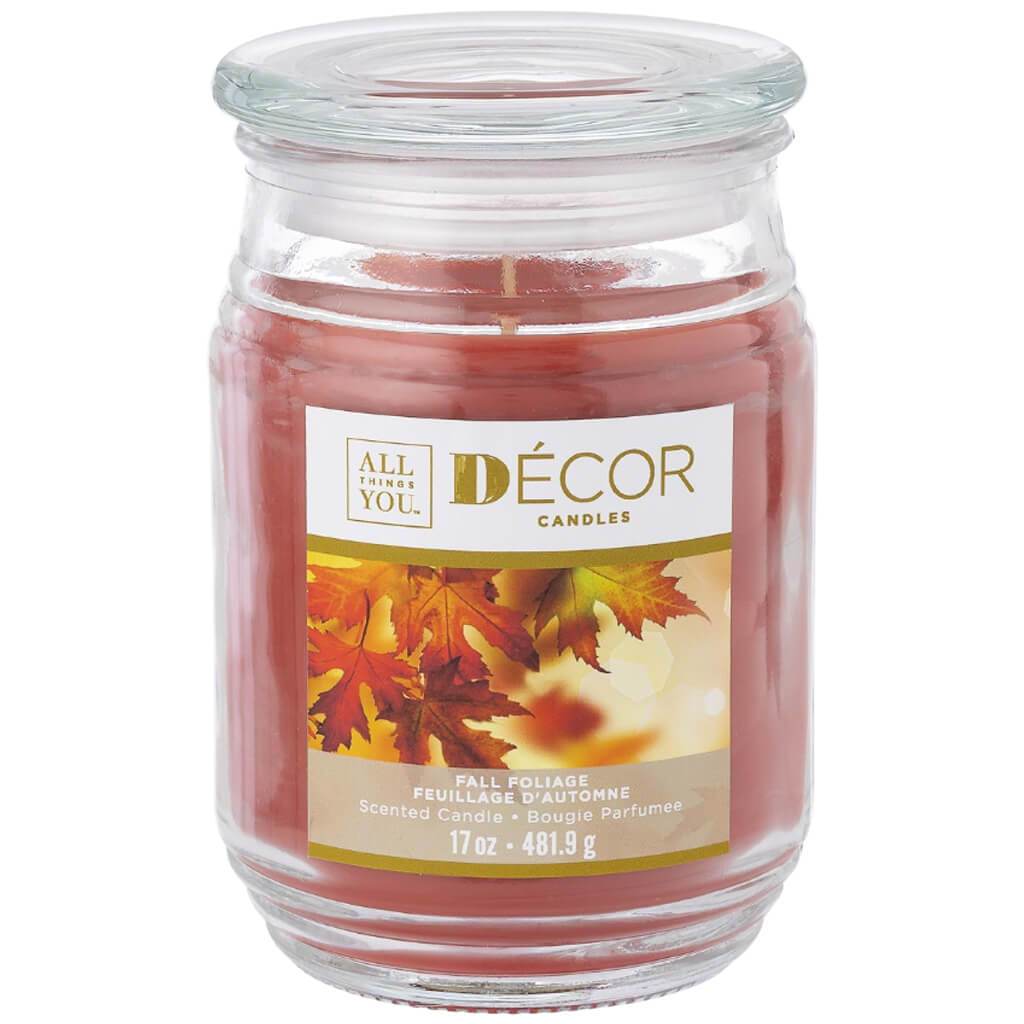 Decor Candle Jar Fall Foliage, 17oz