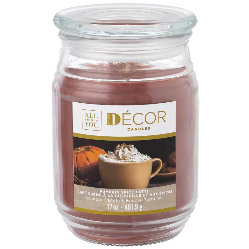 Decor Candle Jar Pumpkin Spice Latte, 17oz