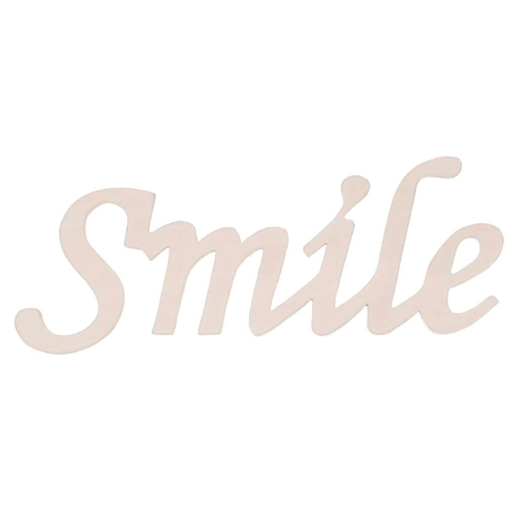 Smile Wood Script 7.25 x 2-7/8in